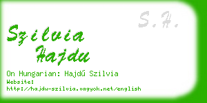 szilvia hajdu business card