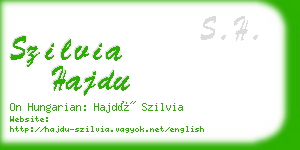 szilvia hajdu business card